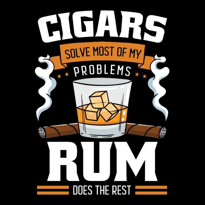 Rum Alkohol Trinken Zigarre Rauchen Genießen
