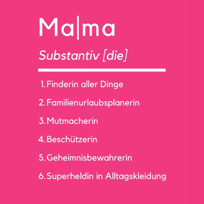 Mama Spruch Geschenk Mutter Definition Herz Liebe