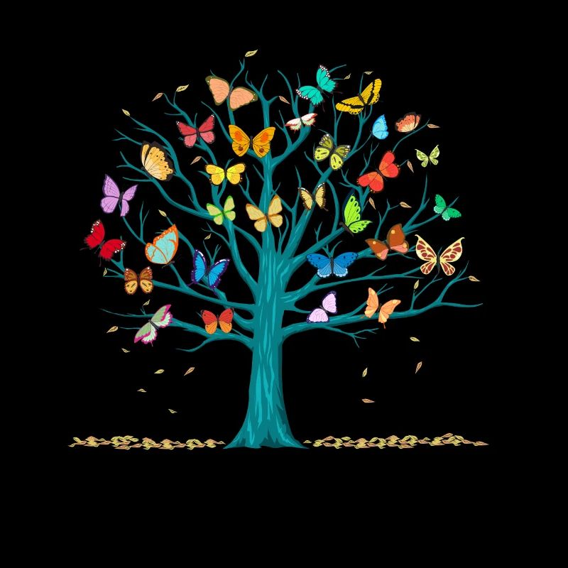 Butterfly Tree Nature Insects Forest Wildlife