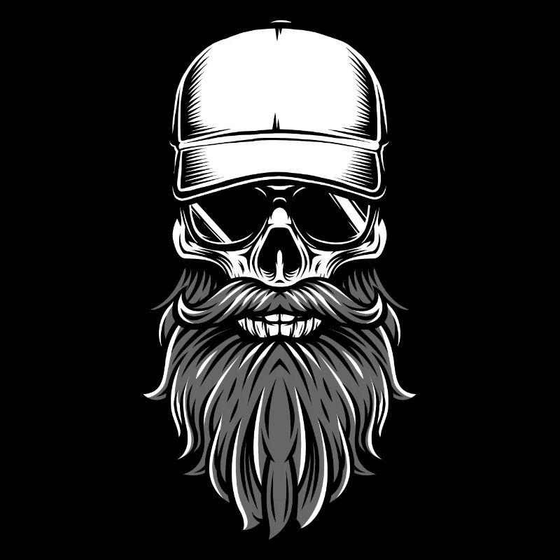 cool skull with sunglasses