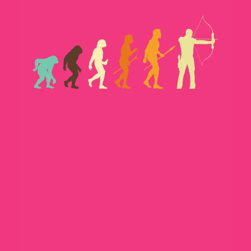 Evolution Bogenschießen Bogenschütze Geschenk