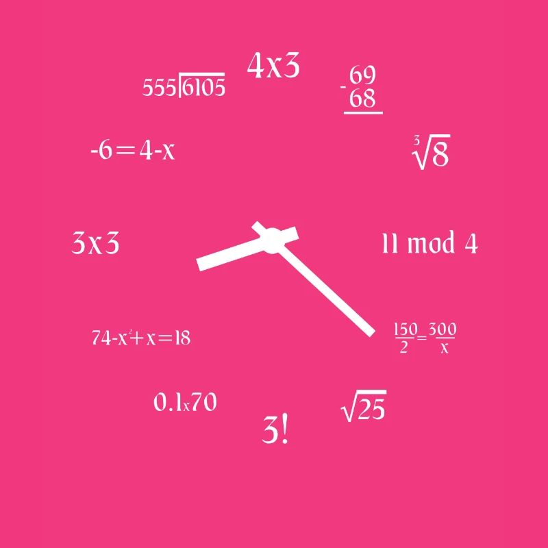 Math Clock Funny Mathematics Clock Meme Math Love
