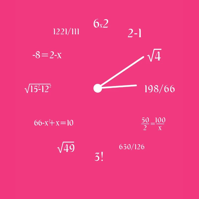 Math Clock Funny Mathematics Clock Math Meme