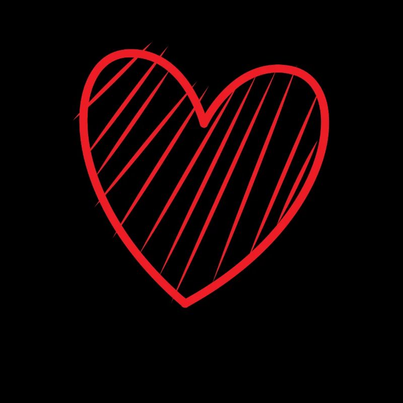 Red Heart With Stripes