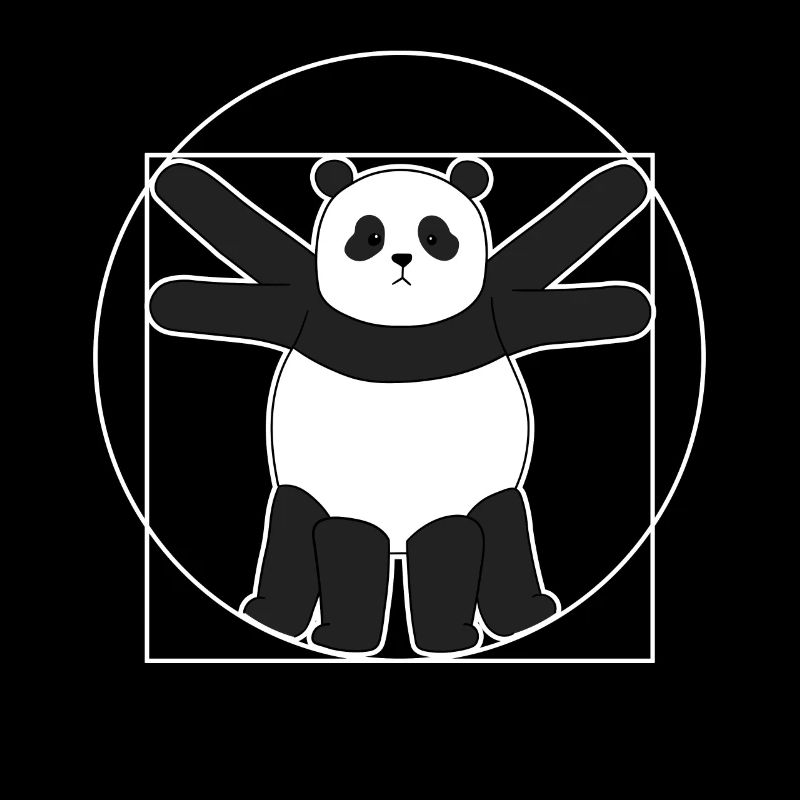 Vitruvianischer Panda Leonardo Da Vinci