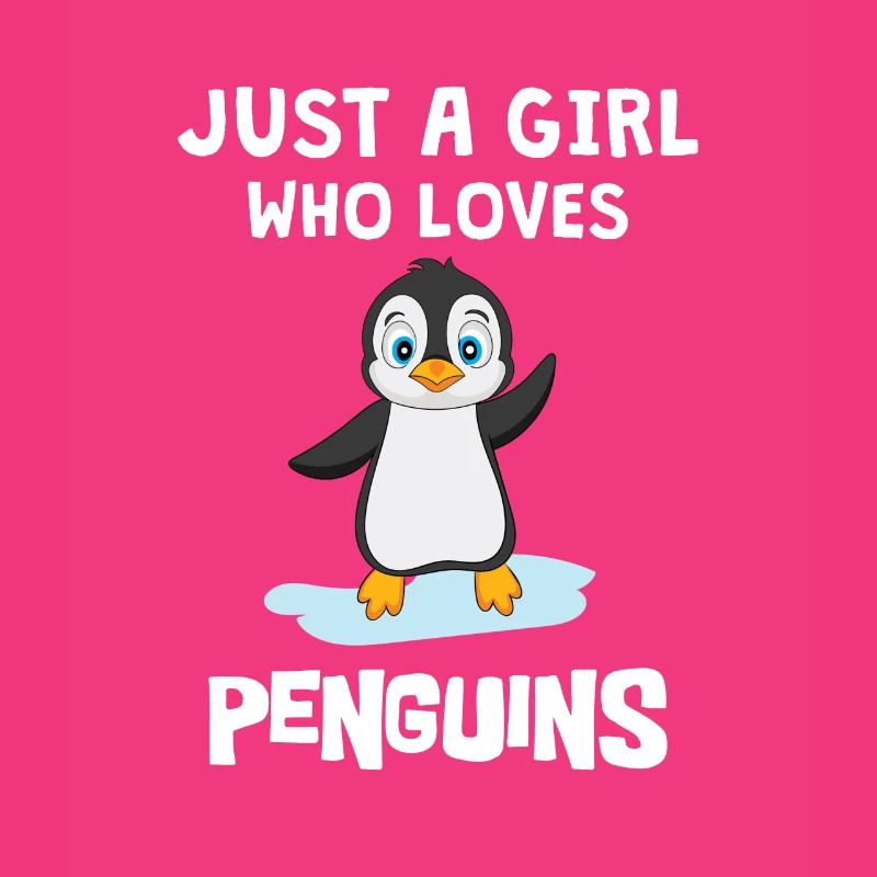 Pinguine Nur Ein Mädchen das Pinguine Liebt