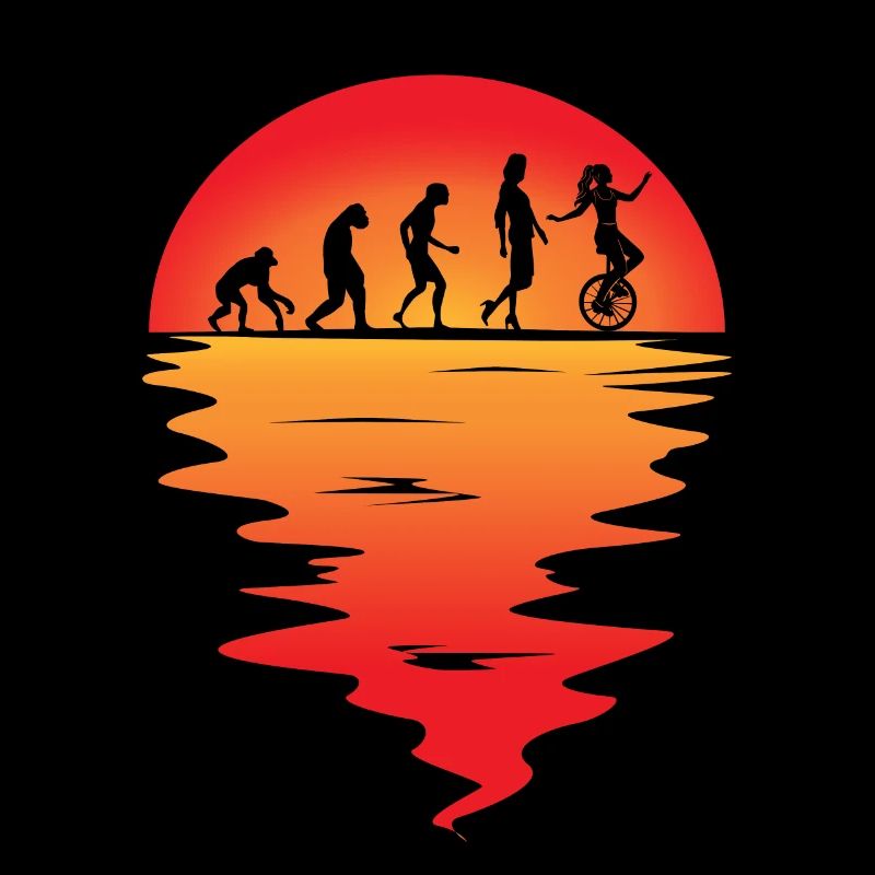 Einrad Evolution Einradfahrer Einrad Radfahren