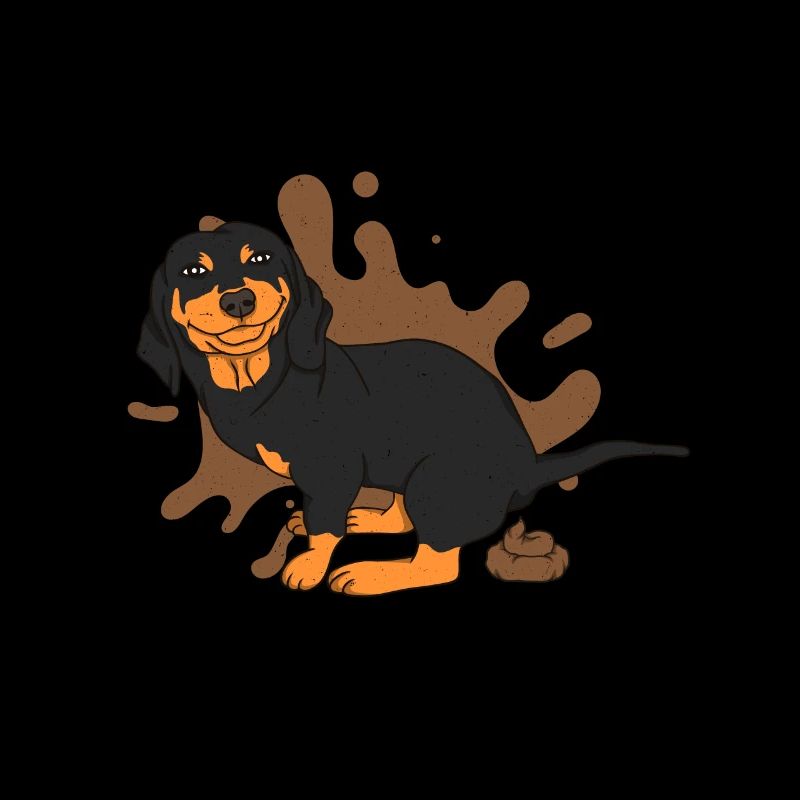 Dachshund poops pile