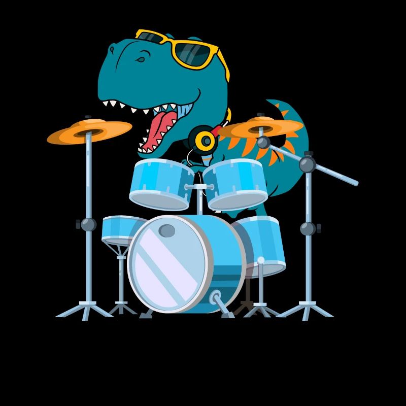Funny Dinosaur Drums Gift