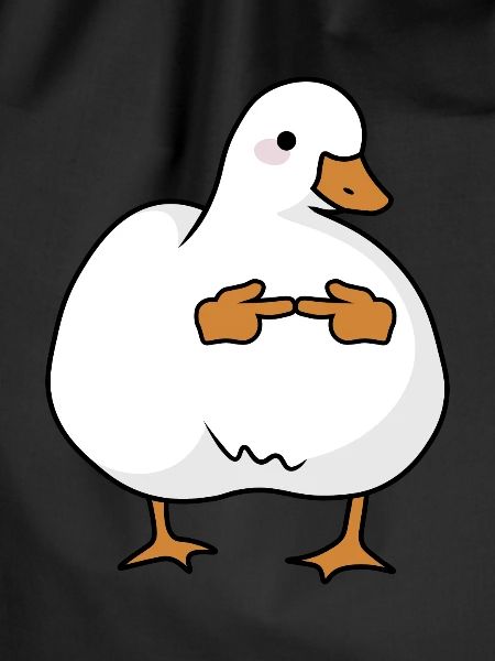 Shy cute goose