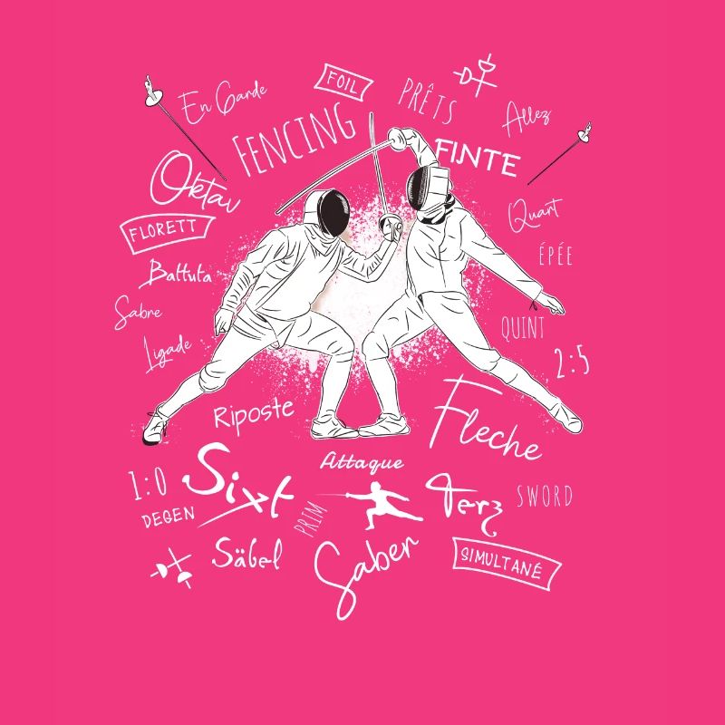 Fechten Begriffe Training Geschenk