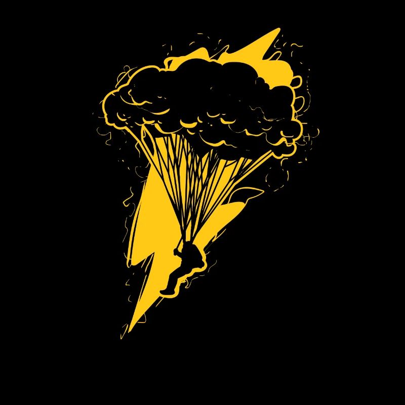 Parachute Skydiver Thunderstorm Skydive Skydiving