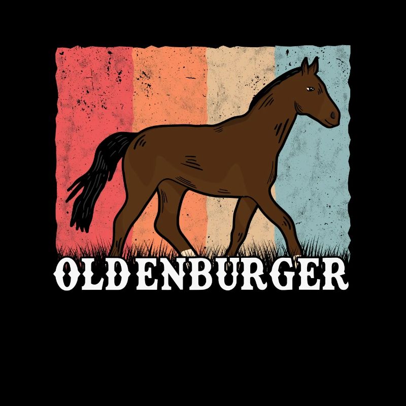 Oldenburger Pferd Retro Oldenburger