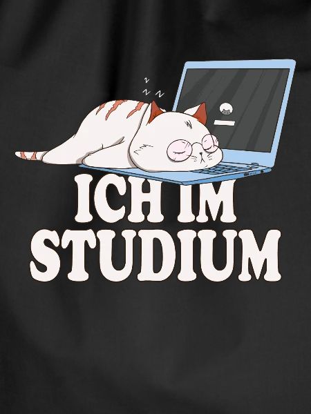 Ich im Studium schlafende katze