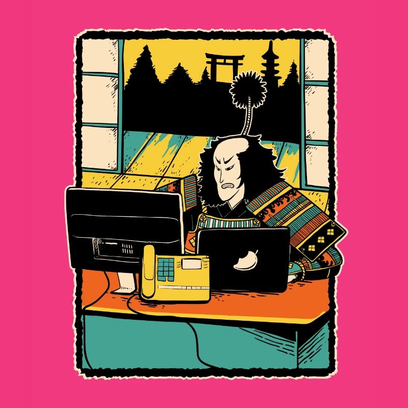 Samurai Computer Nerd Programmer Programming