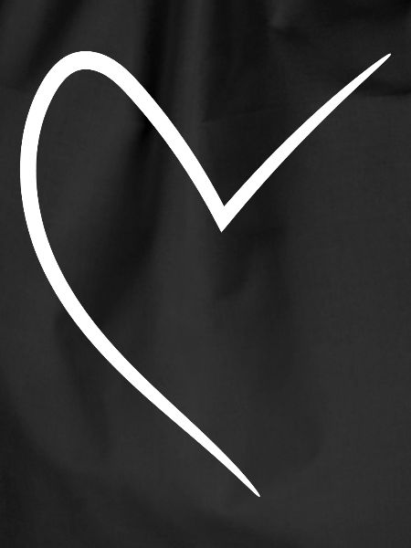 White Half Heart