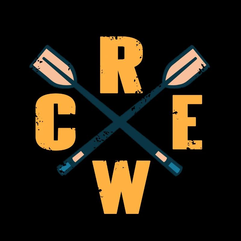 Crossed Oars Rowing Designs T-Shirt Present Gift