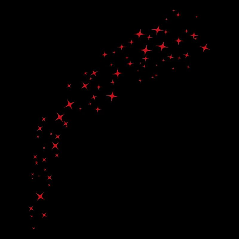 Perfekter Roter Sternenbogen