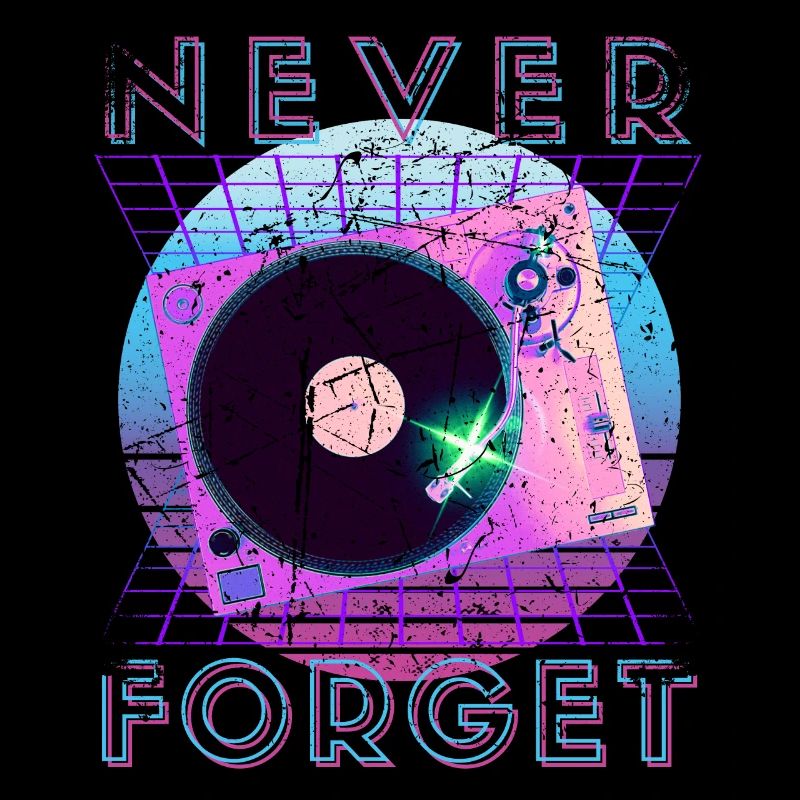 Never Forget Retro 80er 90er Nostalgie