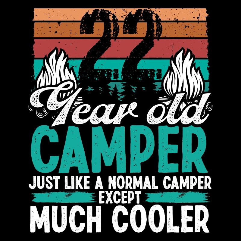22 Year Old Camper Scouting Camping 22 Birthday