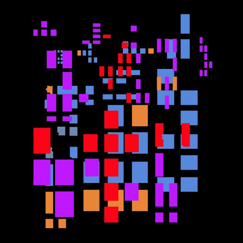 Pixel image in cool colors - Pixelworld