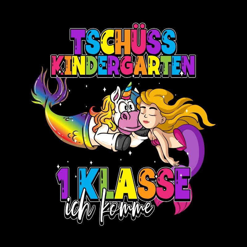 Tschüss Kindergarten 1. Klasse Schulkind