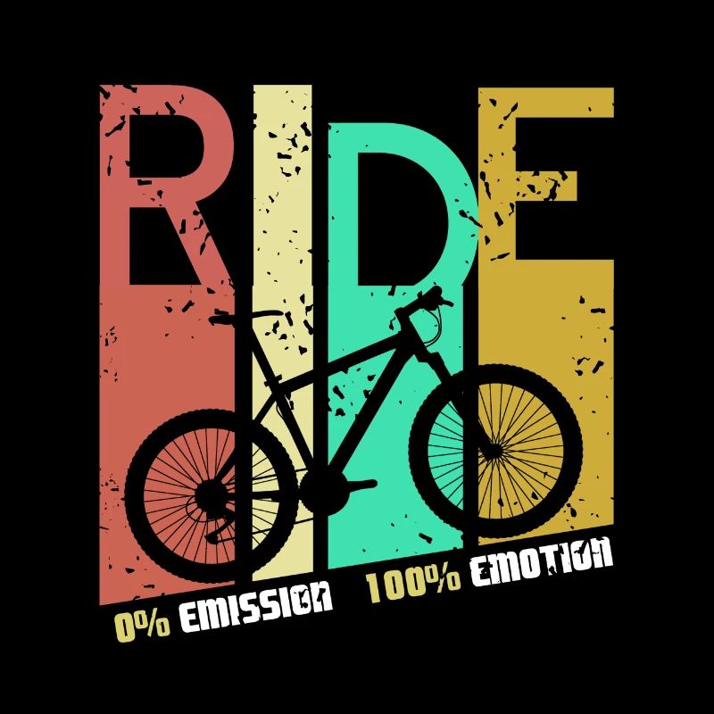Retro RIDE 0% Emission 100% Emotion Cycling Tea