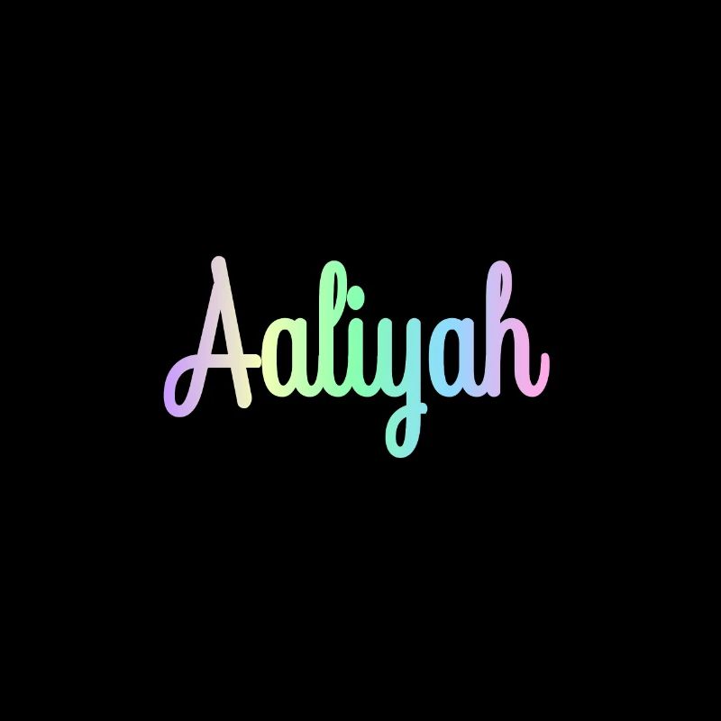 AALIYAH Rainbow Cursive minimaliste