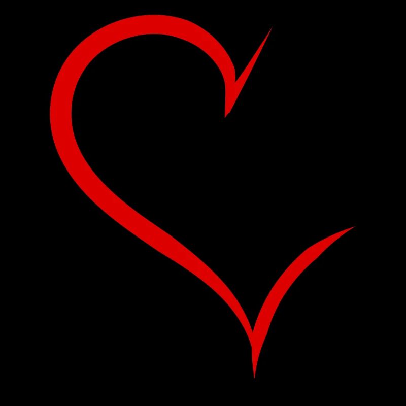Cool Half Red Heart