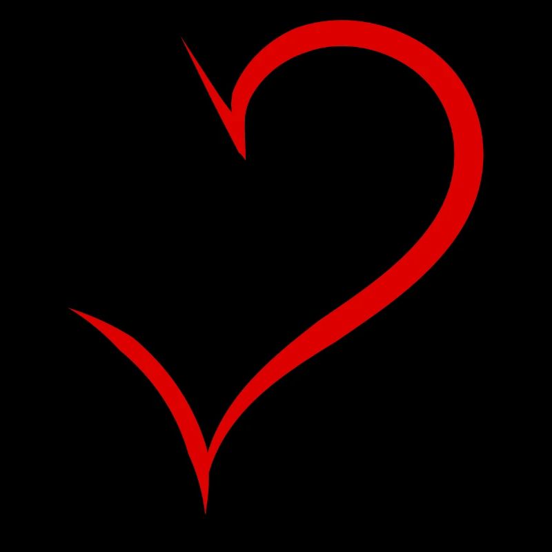 Half Red Heart