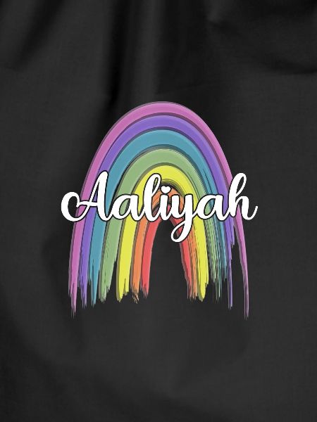 AALIYAH Rainbow Cursive