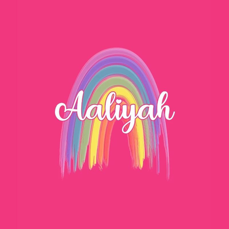 AALIYAH Rainbow Cursive