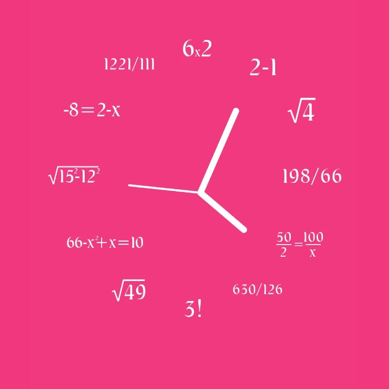 Math Clock Math Formule Meme Joke Math