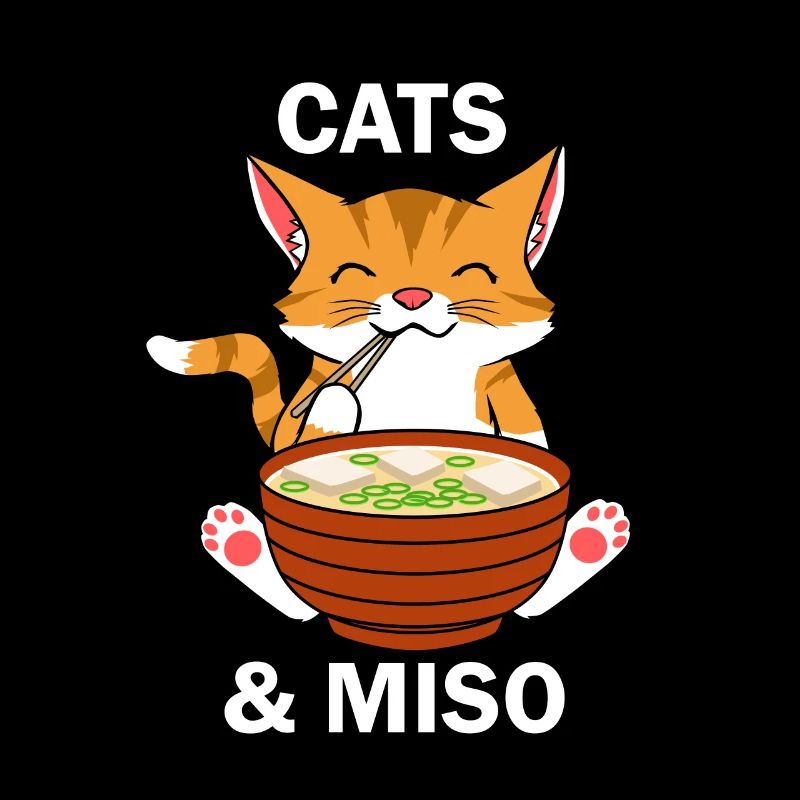 Miso-Suppe Katzen Nette Kitty Ramen Nudeln