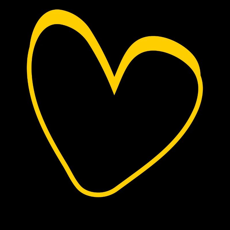 Yellow Heart Simple Design