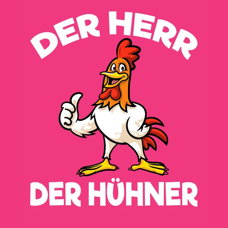 Der Herr der Hühner Bauernhof Sprüche Bauer Küken