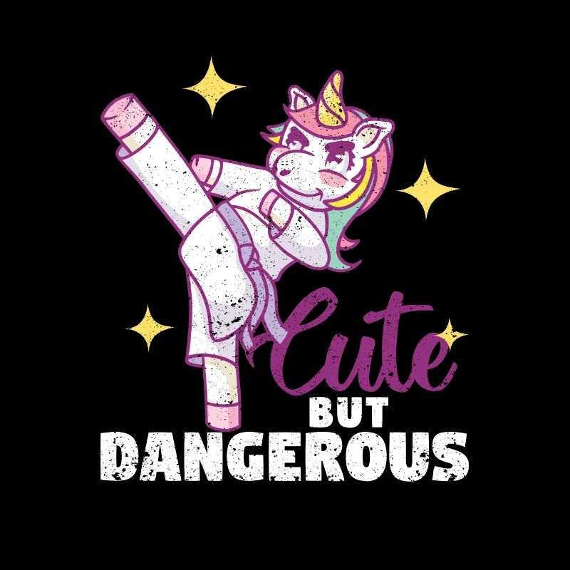 Mignon mais dangereux Drôle de Karaté Licorne