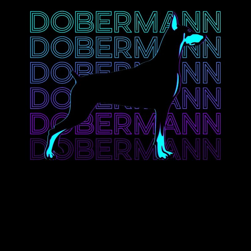 Dobermann Retro Geschenk