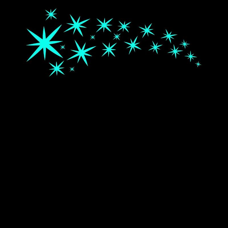 Mint green stars