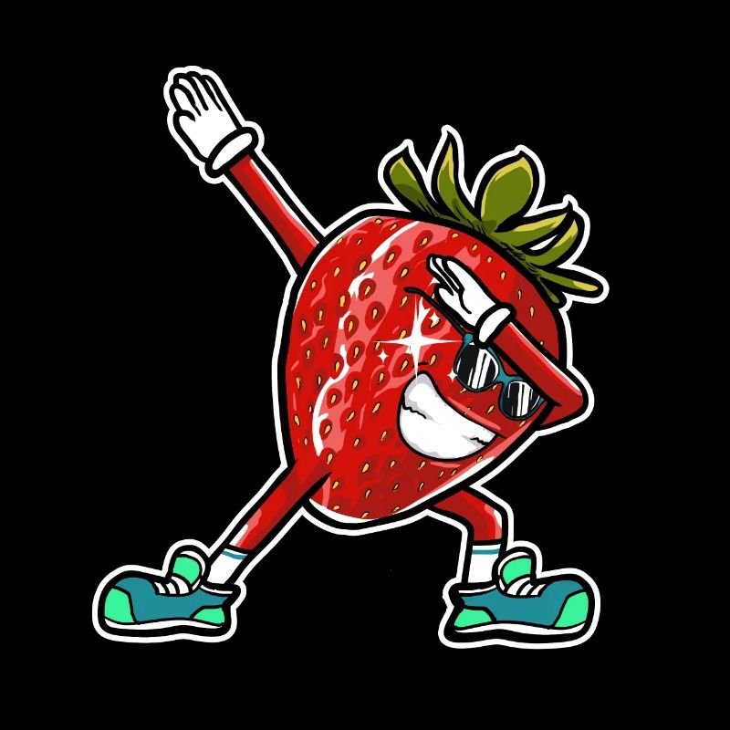 Dabbing Strawberry Erdbeere Dab Furcht Beeren