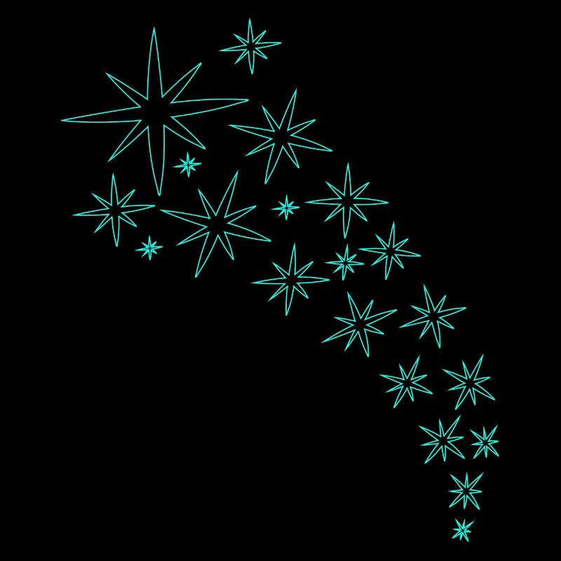 Stars Mint Green Design