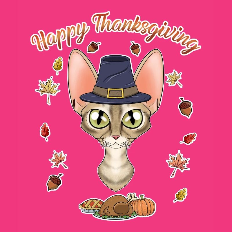 Devon Rex Cat Lover I Joyeux Thanksgiving