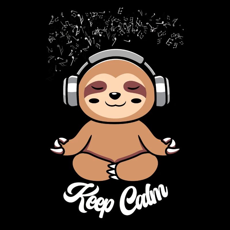 Chilled music sloth