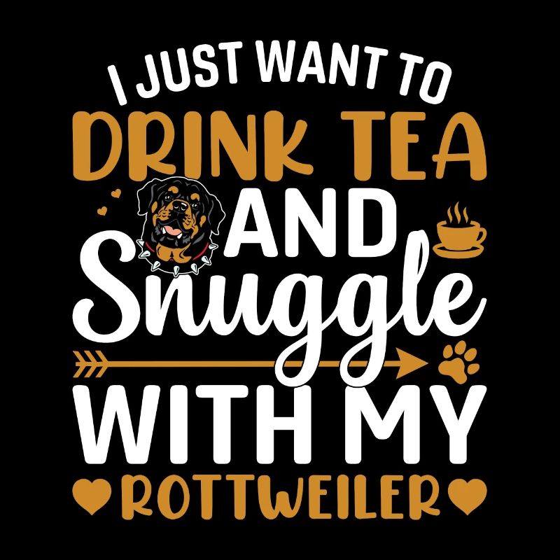 Tee Trinken Und Kuscheln Mit Rottweiler
