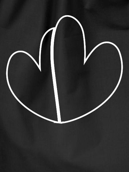 Double Simple Heart White