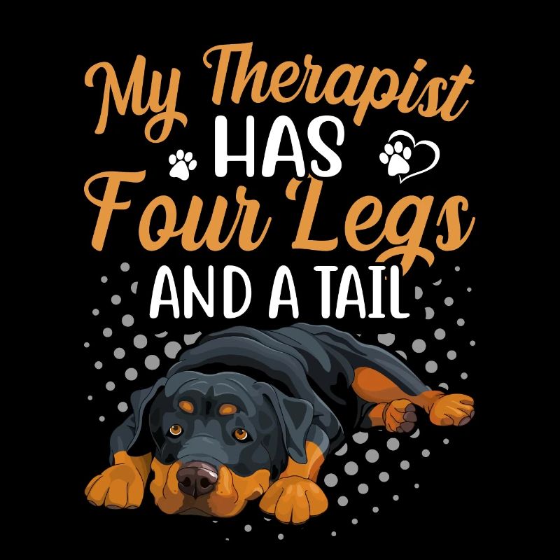 Rottweiler Therapeut Hat Vier Beine Lustige