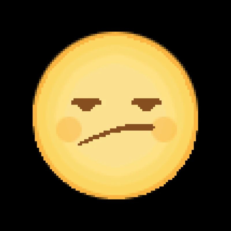 Retro Pixel Sad Emoji