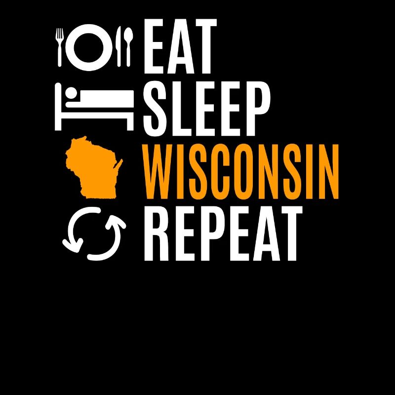 Eat Sleep Wisconsin Repeat Gift