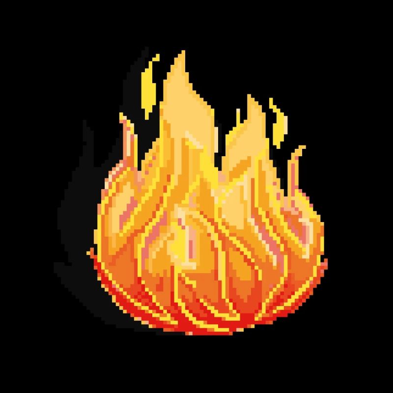 Retro Pixel Feuer