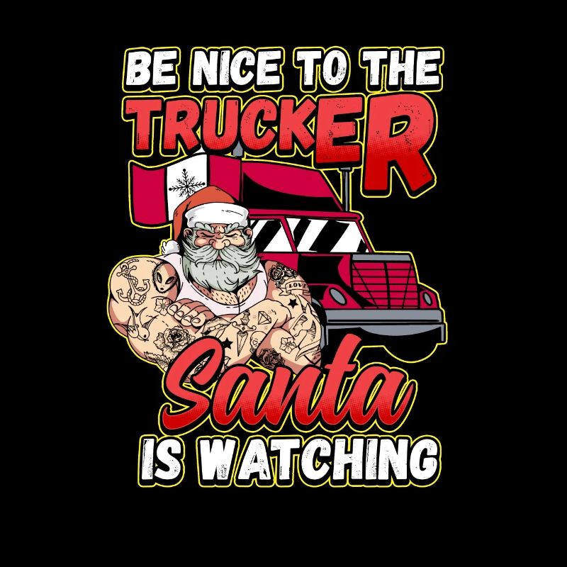 Conception de Noël de Noël pour un chauffeur de camion